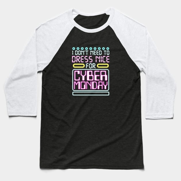 Cyber Monday Gift Baseball T-Shirt by lateefo